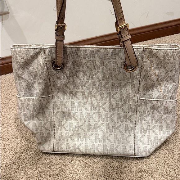 Michael Kors Tan and Brown Logo Tote - Picture 2 of 7